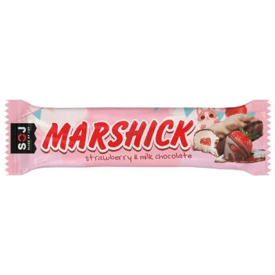 БАТОНЧИК MARSHIСK MARSHMALLOW С КЛУБНИЧНОЙ НАЧИНКОЙ