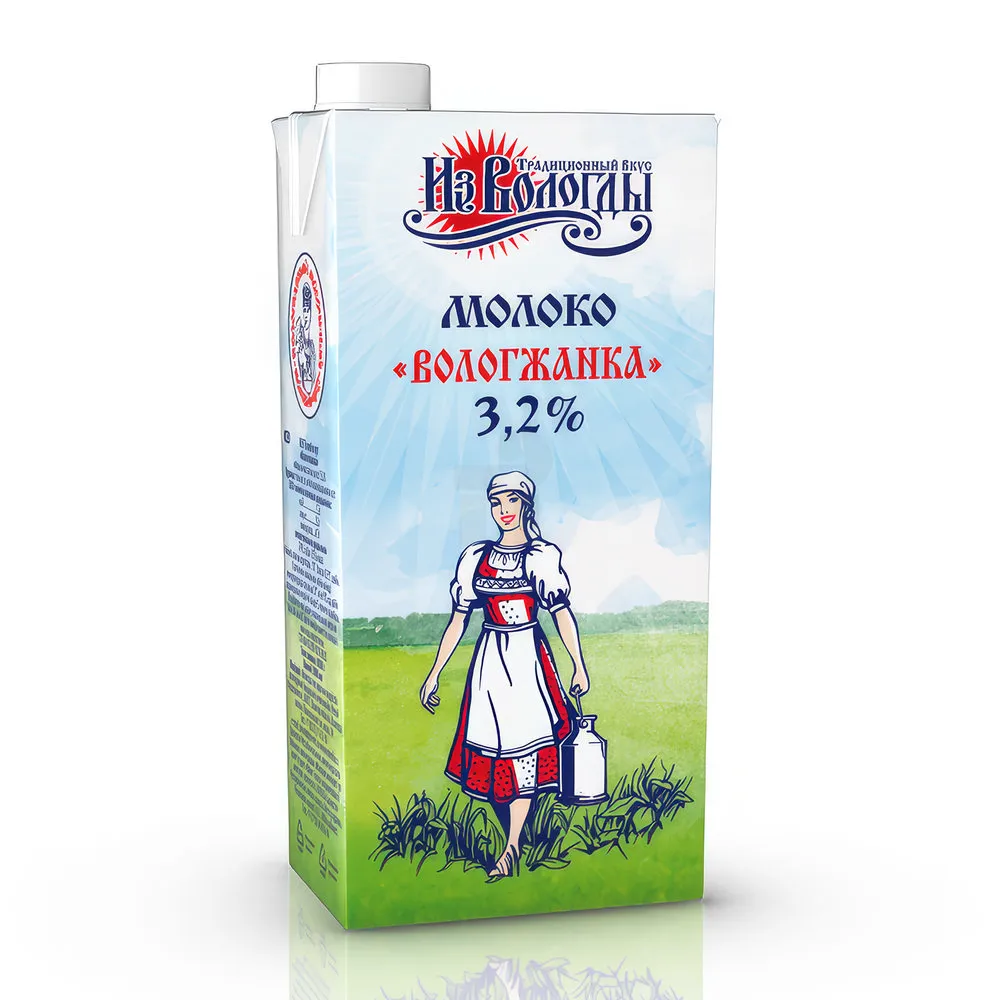 МОЛОКО ВОЛОГЖАНКА 3,2 % УЛЬТРАПАСТ.