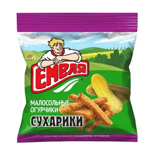 СУХАРИКИ ЕМЕЛЯ 40Г МАЛОСОЛЬНЫЕ ОГУРЧИКИ