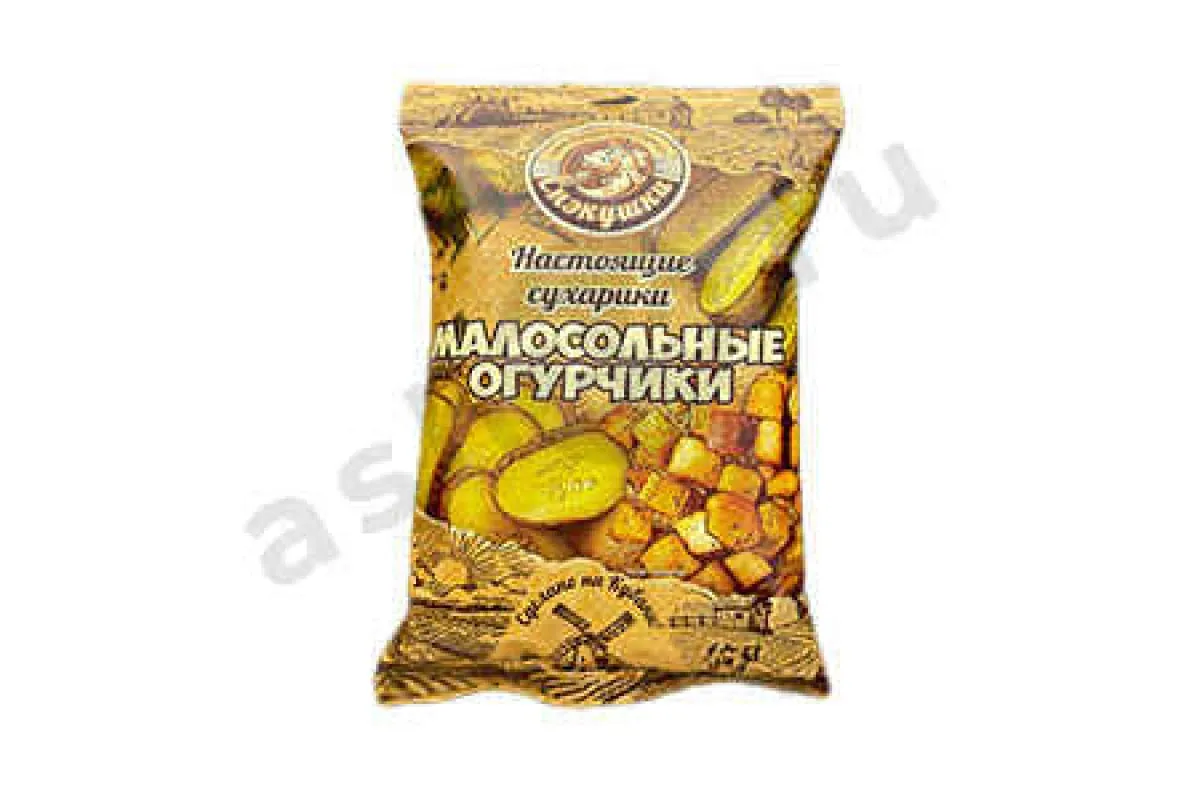 СУХАРИКИ СНЭКУШКИ 80Г МАЛОСОЛЬНЫЕ ОГУРЧИКИ