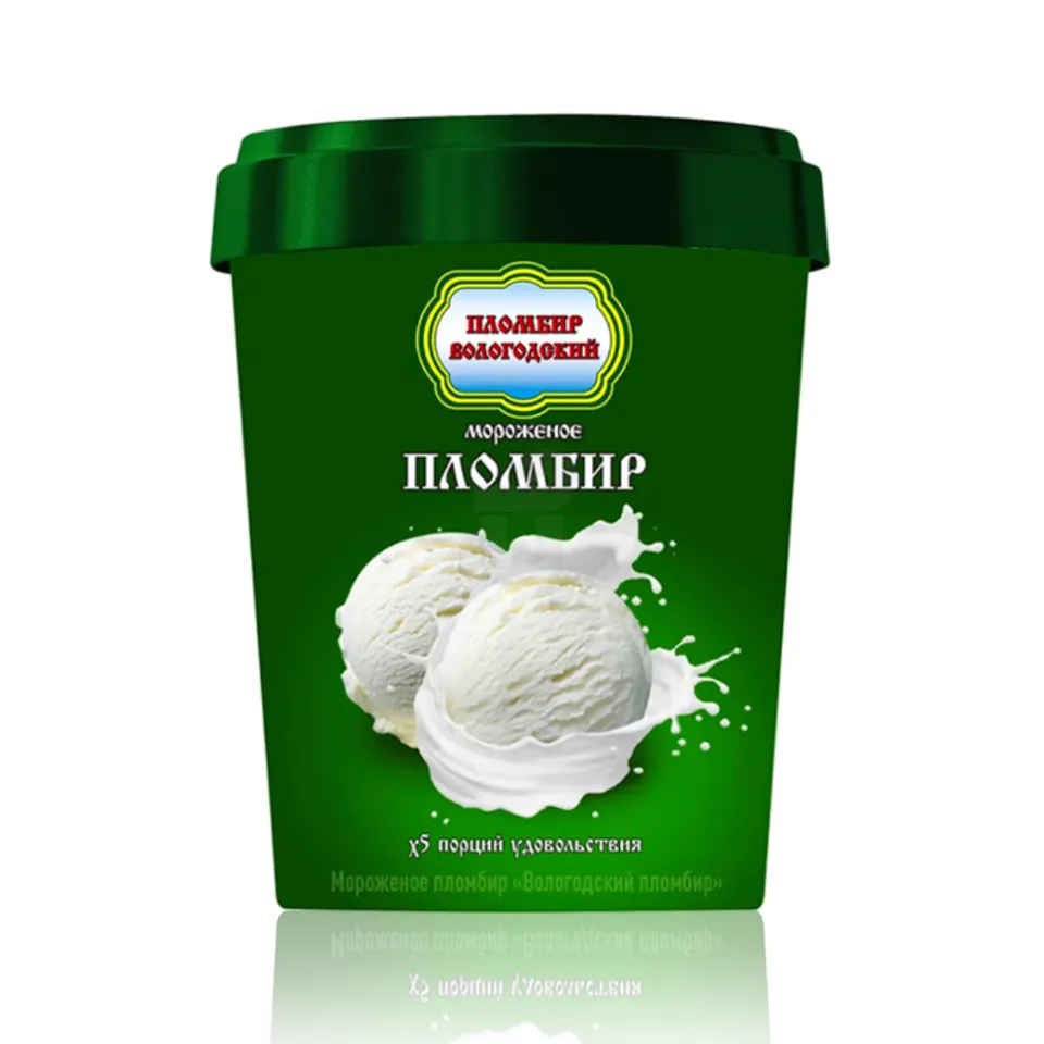 МОРОЖЕНОЕ ВОЛОГОДСКИЙ ПЛОМБИР ВЕДРО 480 ГР 