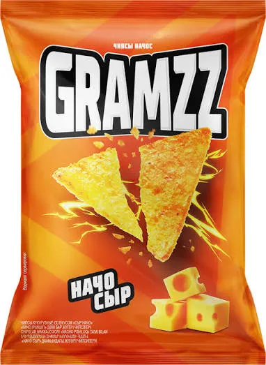 ЧИПСЫ КУКУРУЗНЫЕ GRAMZZ СЫР НАЧО 55ГР