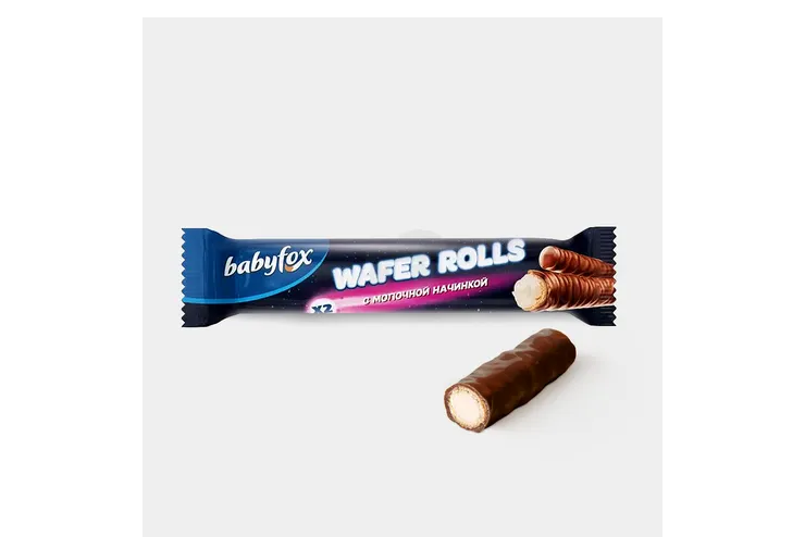 БЭЙБИФОКС ТРУБОЧКИ WAFER ROLLS С МОЛОЧНОЙ НАЧИНКОЙ 16 ГР