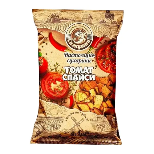 СУХАРИКИ СНЭКУШКИ 80Г ТОМАТ СПАЙСИ