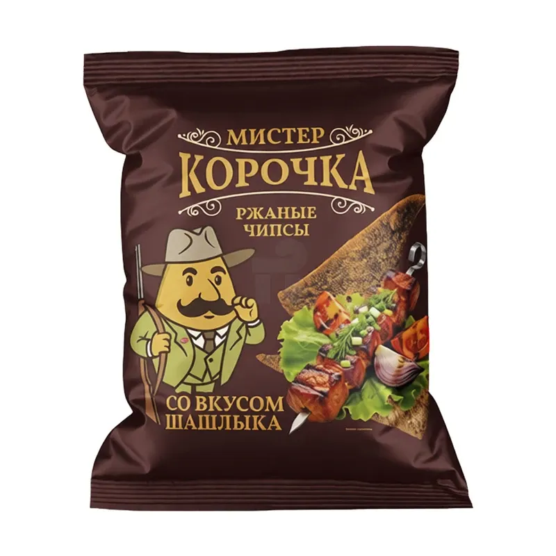 МИСТЕР КОРОЧКА РЖАНЫЕ ЧИПСЫ СО ВКУСОМ ШАШЛЫКА 70ГР 