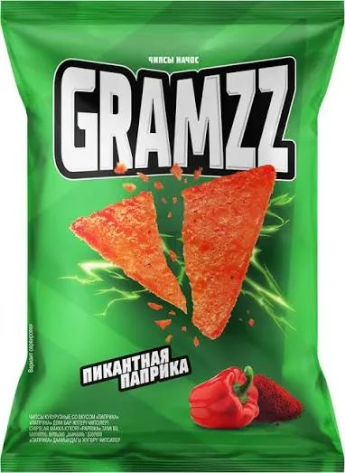 ЧИПСЫ КУКУРУЗНЫЕ GRAMZZ ПАПРИКА 55ГР