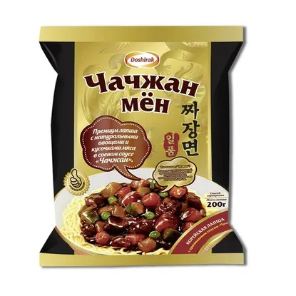 ЛАПША ЧАЧЖАН МЁН ДОШИРАК С СОУСОМ ЧАЧЖАН