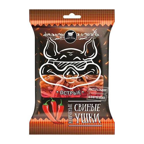 НАШИ СНЕКИ УШКИ СВИНЫЕ В/К ОСТРЫЕ 90 ГР (+10ГР)