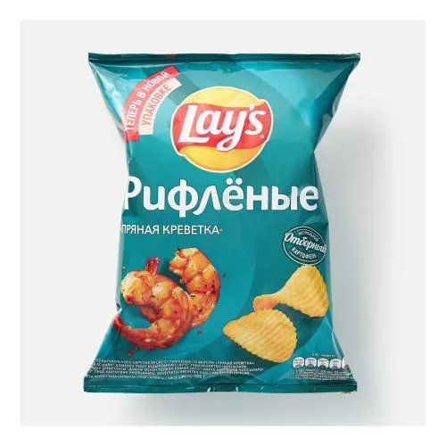 ЛЭЙС РИФЛЕНЫЕ ПРЯНАЯ КРЕВЕТКА 105ГР