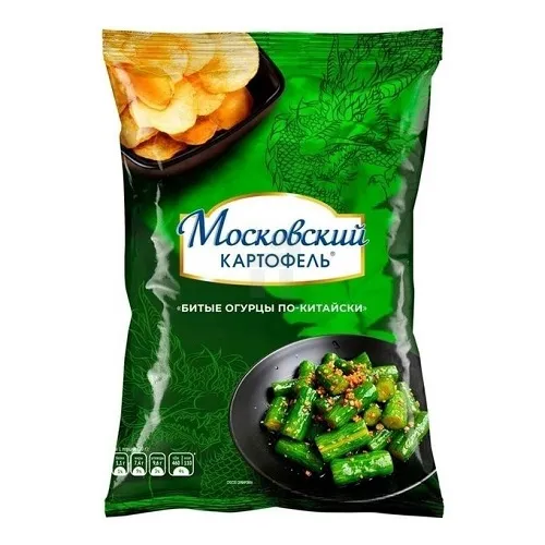 ЧИПСЫ МОСКОВСКИЙ КАРТОФЕЛЬ БИТЫЕ ОГУРЦЫ ПО-КИТАЙСКИ 110Г